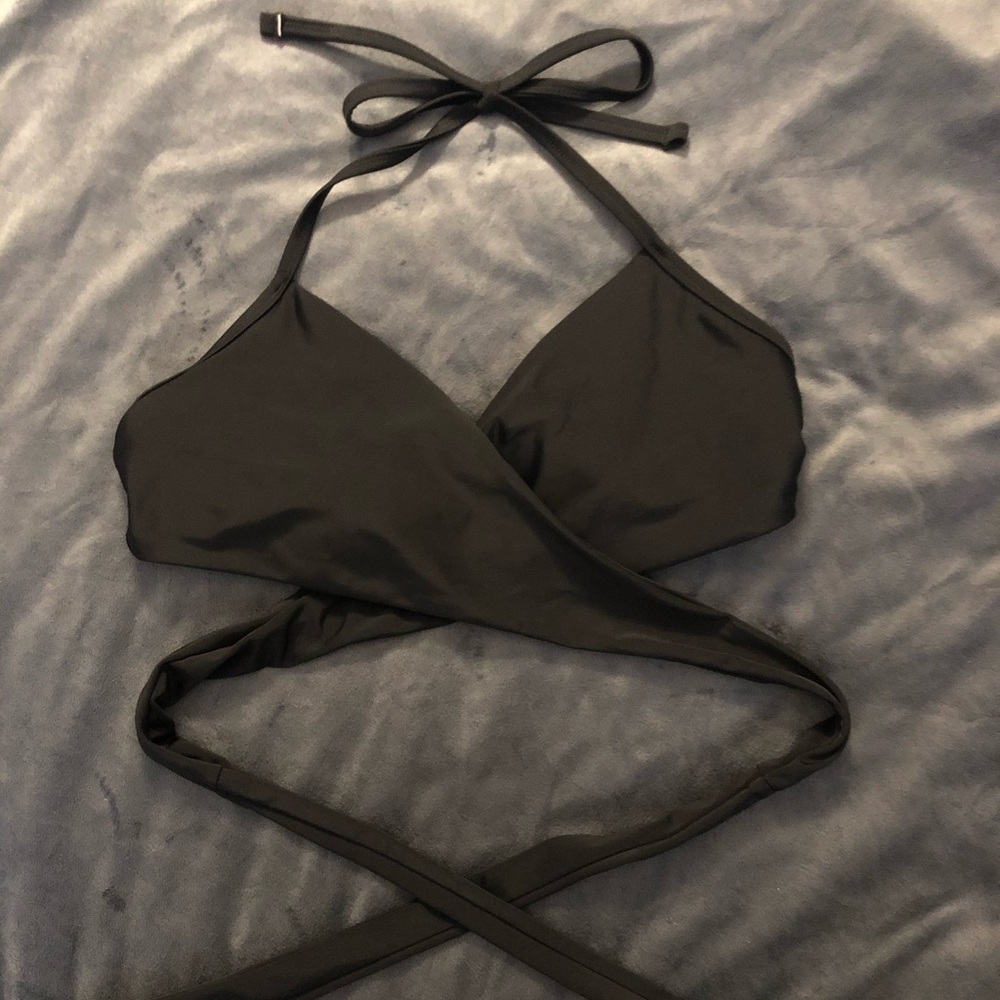 Black Aerie Wrap Bikini Top